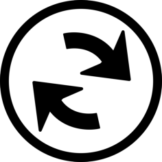 Refresh Navigational Arrows Interface Symbol Inside A Circle Contour Svg Vector, Free Vectors File